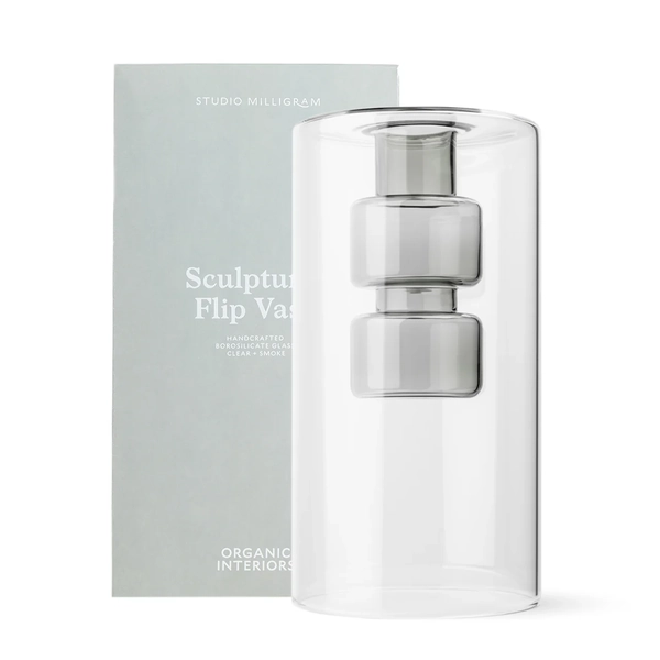 Studio Milligram Organic Interiors Sculptural Vase Smoke