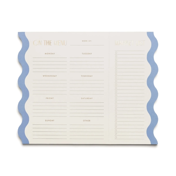 Meal Planner Notepad With Magnets Cloud & Cream