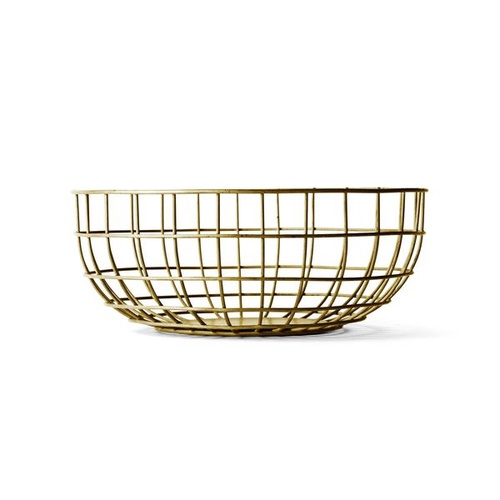Menu Wire Bowl Brass Small