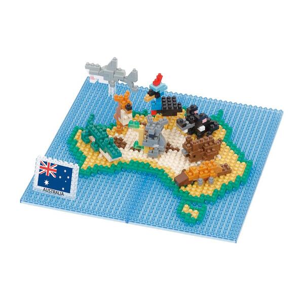 Nanoblock Animals of Australia on Map