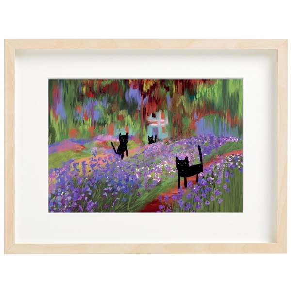 Art Print Claws Monet Iris Garden