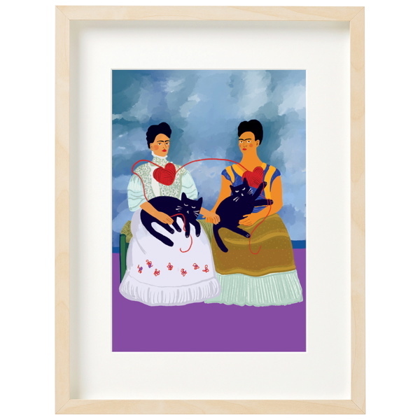 Niaski Art Print Frida Catlo Love