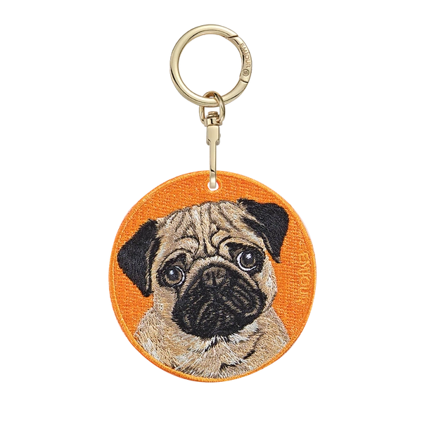 Emjour Embroidered Keychain - Pug