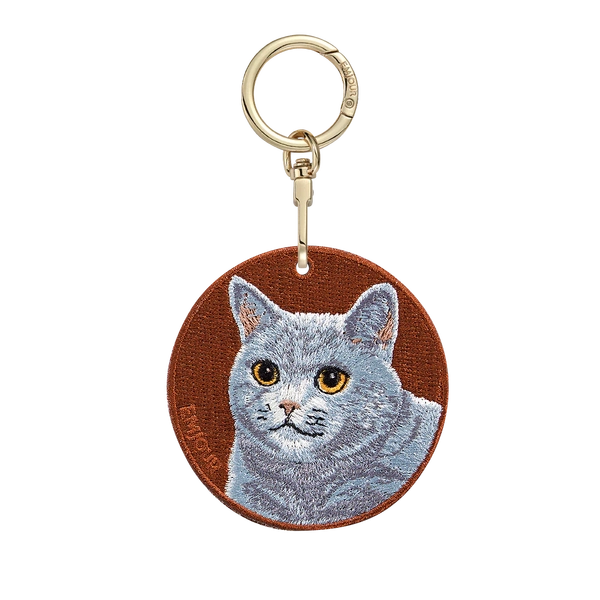 Emjour Embroidered Keychain - British Shorthair Cat