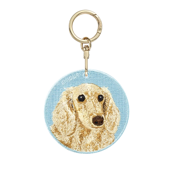 Emjour Embroidered Keychain -  English Cream Dachshund