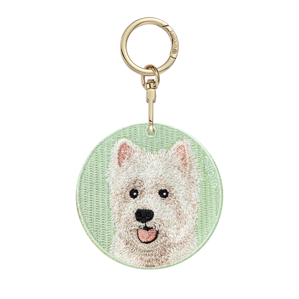 Emjour Embroidered Keychain -  West Highland White Terrier