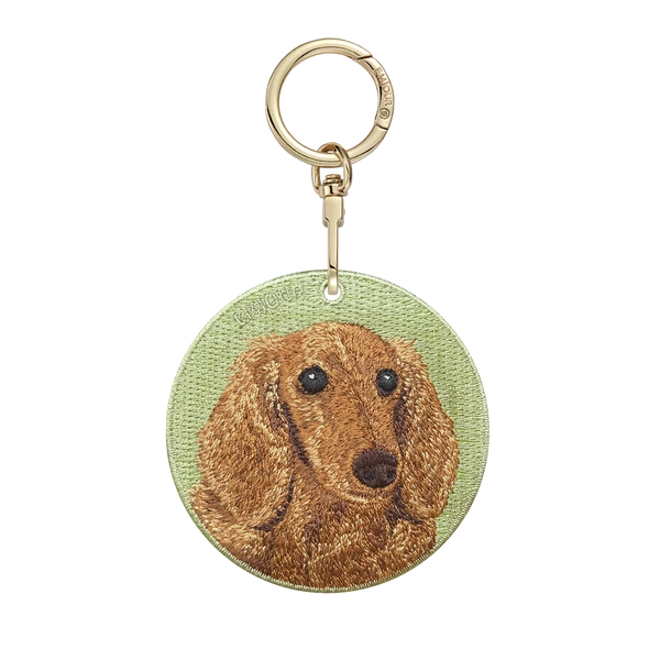 Emjour Embroidered Keychain -  Brown Dachshund