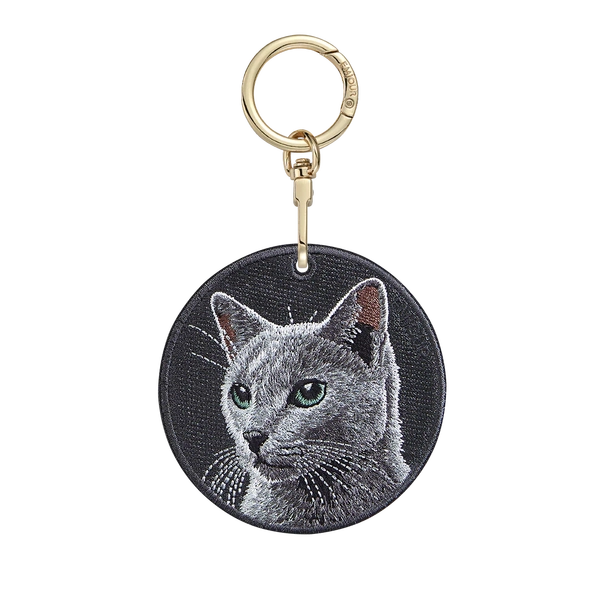 Emjour Embroidered Keychain -  Russian Blue Cat