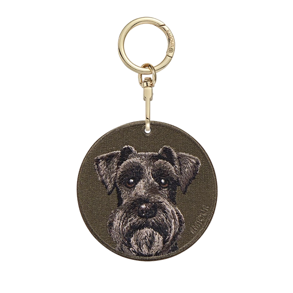 Emjour Embroidered Keychain -  Black Schnauzer