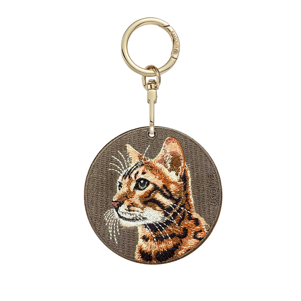 Emjour Embroidered Keychain - Bengal Cat