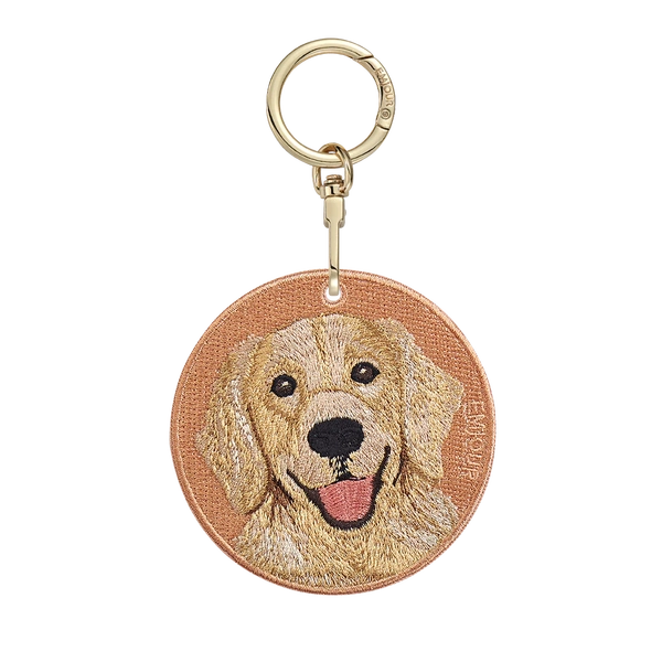 Emjour Embroidered Keychain -  Golden Retriever (Orange)