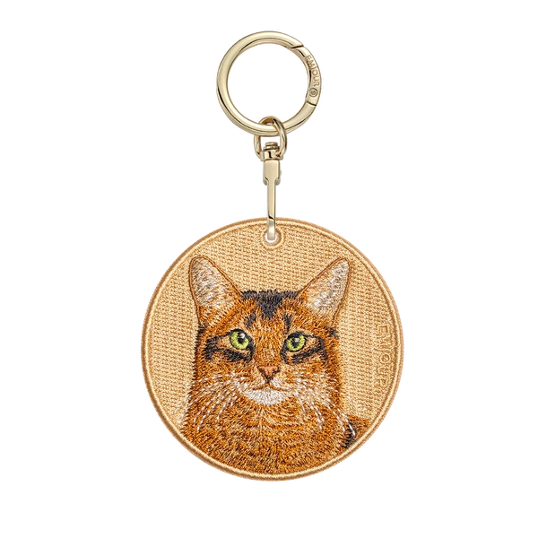 Emjour Embroidered Keychain -  Somali Cat