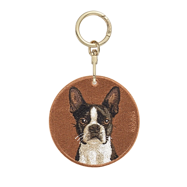 Emjour Embroidered Keychain -  Boston Terrier