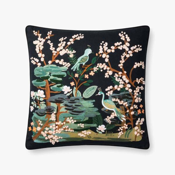 Rifle Paper Co. Kyoto Garden Embroidered Cushion Cover 56cm x 56cm