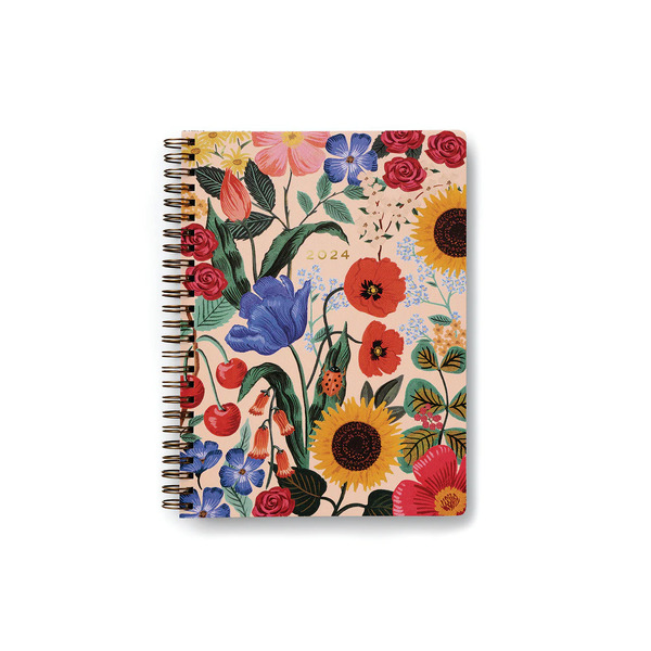 Rifle Paper Co. 2024 12 months Softcover Spiral Planner Blossom