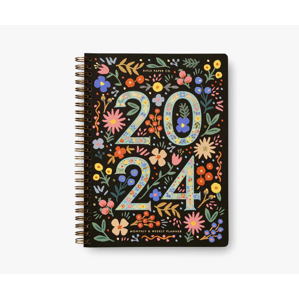 Rifle Paper Co. 2024 12 months Softcover Spiral Planner  Flores