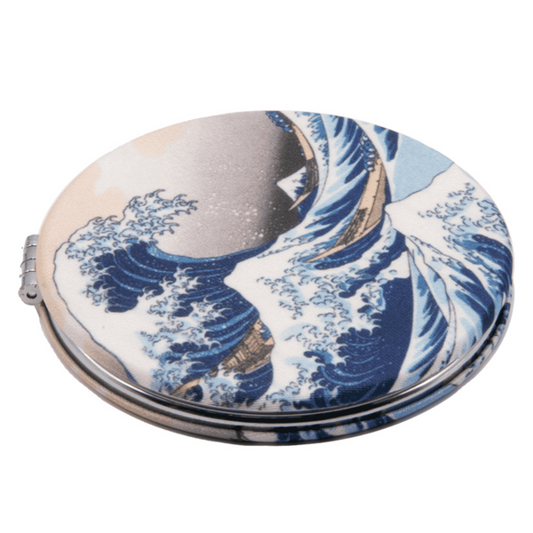 Plumeria Pocket Mirror - Hokusai The Wave