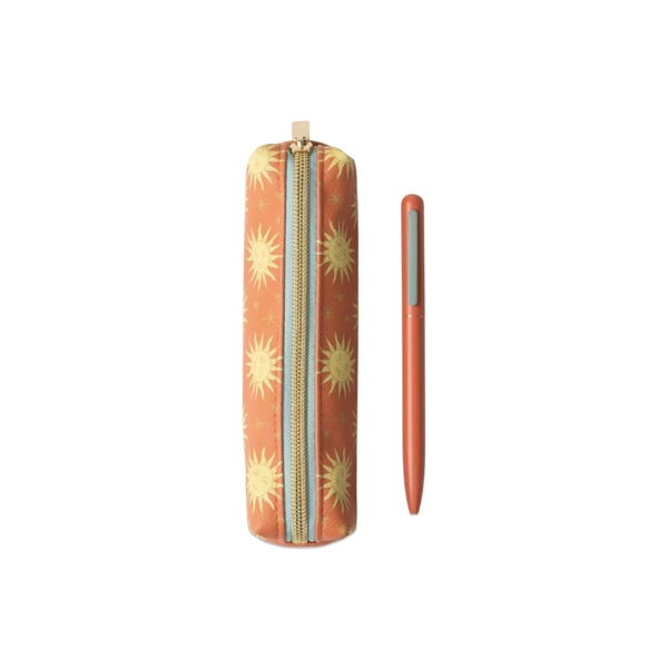 Pen & Pouch Set Terracotta Sun