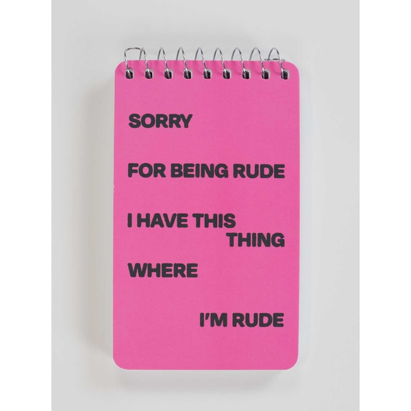 Blue Q Notebook- Being Rude