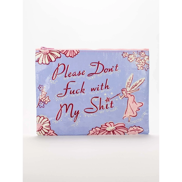 Blue Q Zipper Pouch - Please Don't