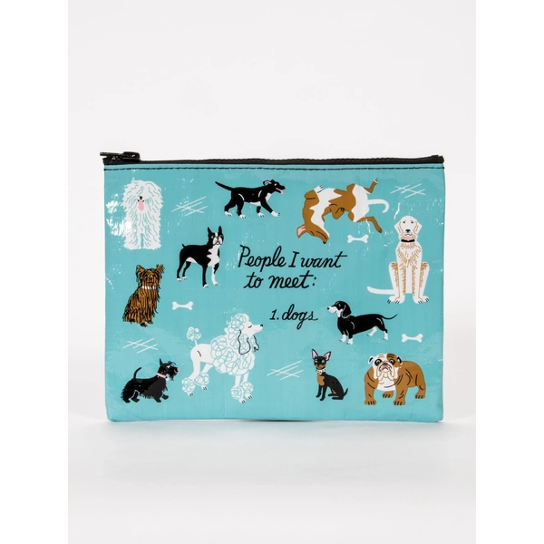 Blue Q Zipper Pouch - People to Meet: Dogs