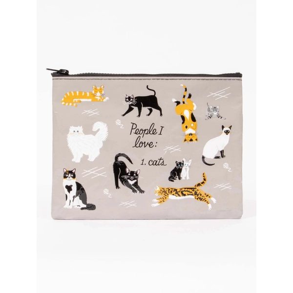 Blue Q Zipper Pouch - People I Love: Cats