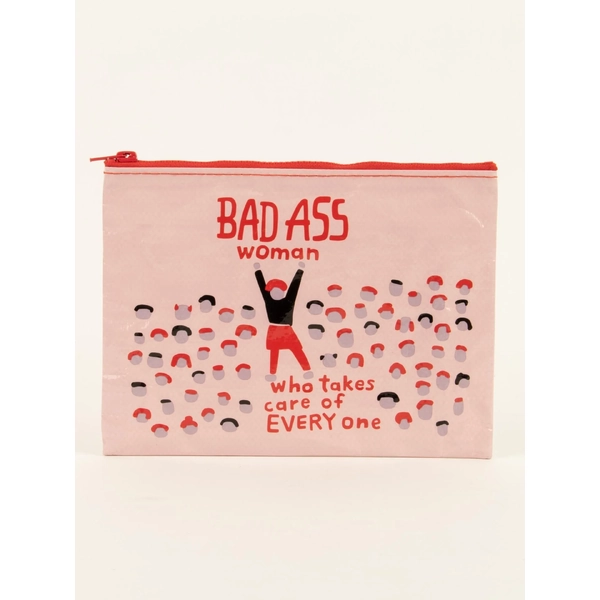 Blue Q Zipper Pouch - Bad Ass Woman