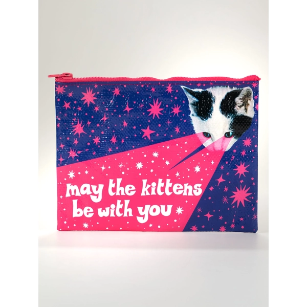 Blue Q Zipper Pouch - Kittens Be With You