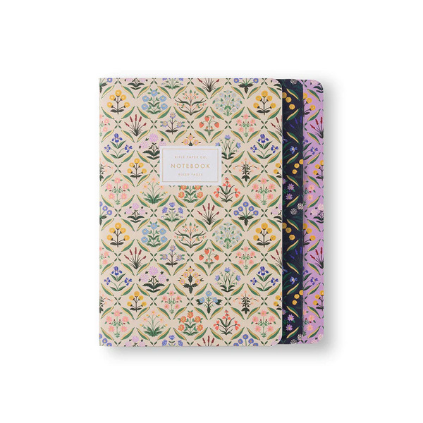 Rifle Paper Co. Pack of 3 Stitched Notebooks Ruled Large Estee