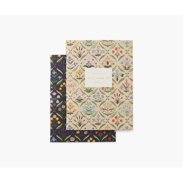 Rifle Paper Co. Pack of 2 Stitched Notebooks Plain Pocket  Estee