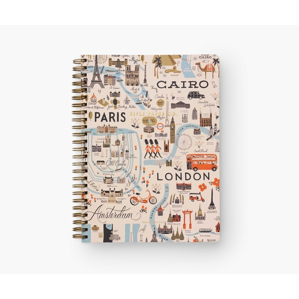 Rifle Paper Co. Ruled A5 Spiral Notebook Bon Voyage