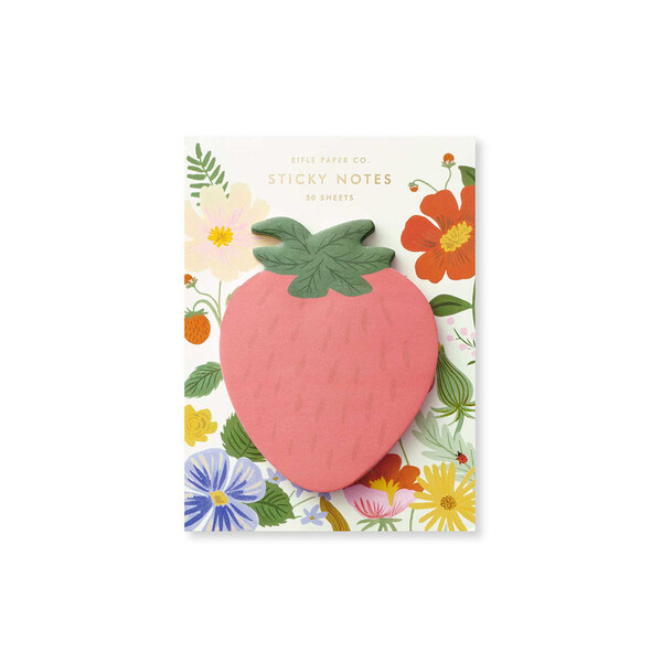 Rifle Paper Co. Sticky Notes Strawberry