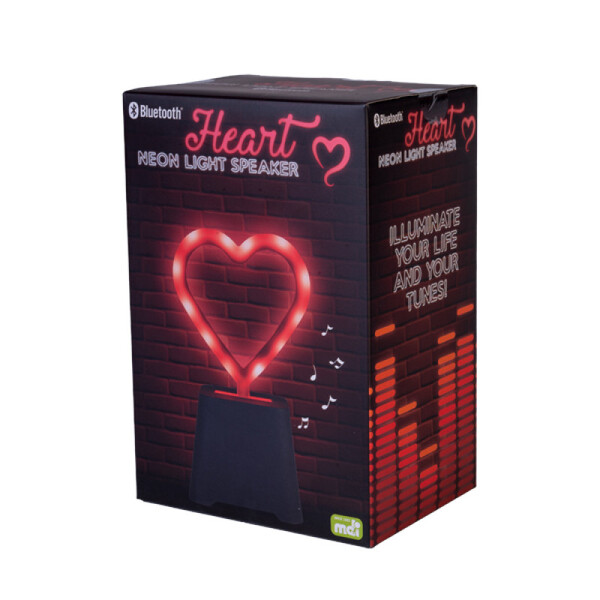Neon Light Heart Bluetooth Speaker
