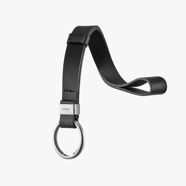 Orbitkey Black Leather with Black Stitching Strap