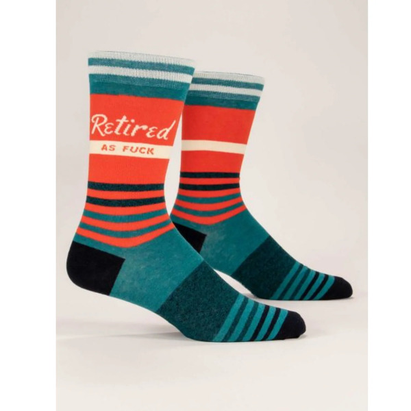 Blue Q Retired As Fuck Men's Crew Socks
