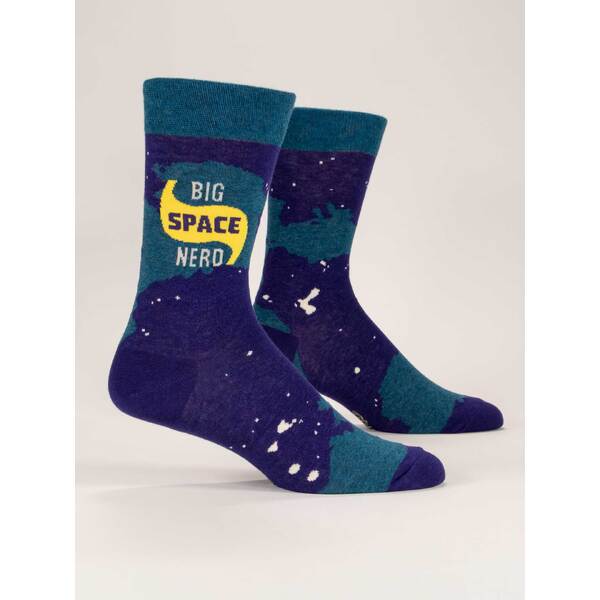 Blue Q  Big Space Nerd Men's Crew Socks