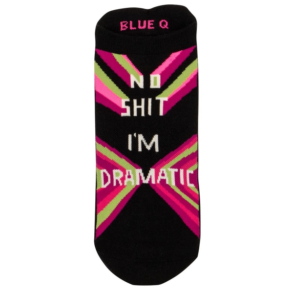 Blue Q Sneaker Socks - I'm Dramatic L/XL