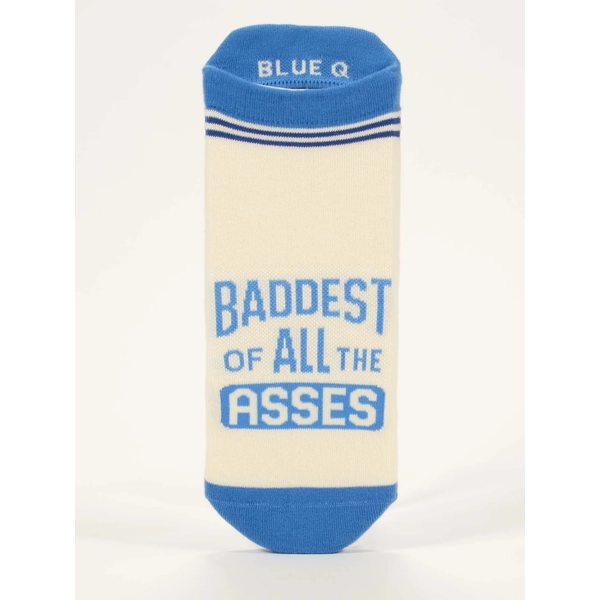 Blue Q Sneaker Socks - Baddest of Asses S/M