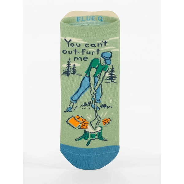 Blue Q Sneaker Socks - Out-Fart Me S/M