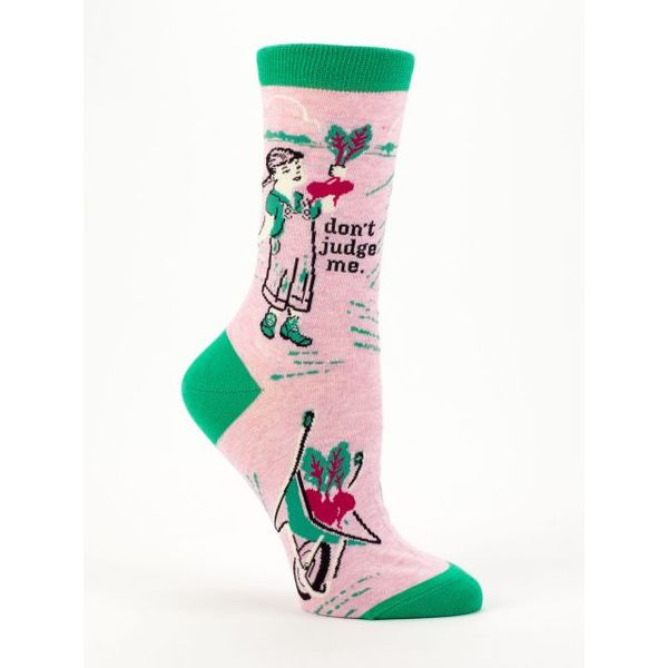 Blue Q Don't Judge Me Women's Crew Socks