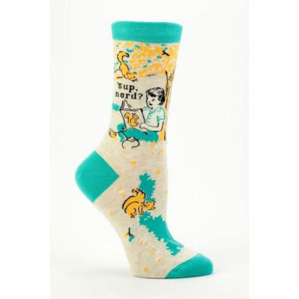 Blue Q Sup Nerd! Women's Crew Socks
