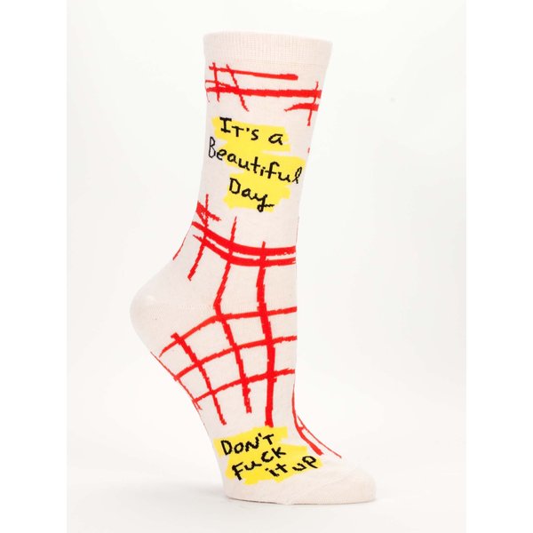 Blue Q It's A Beautiful Day, Don't Fuck It Up Women's Crew Socks