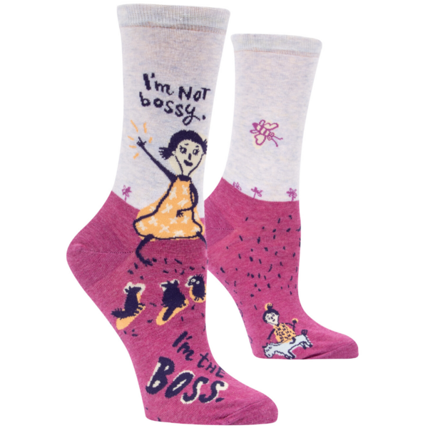Blue Q I'm Not Bossy Women's Crew Socks