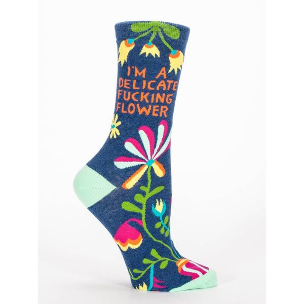 Blue Q I'm A Delicate Flower Women's Crew Socks