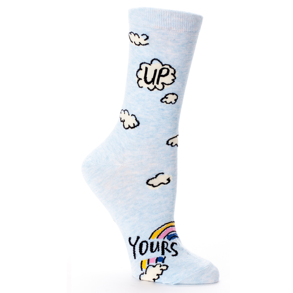 Blue Q Up Yours Women's Crew Socks