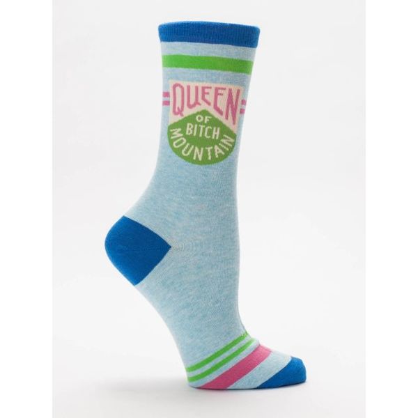 Blue Q Queen Of Bitch Mountain Women's Crew Socks