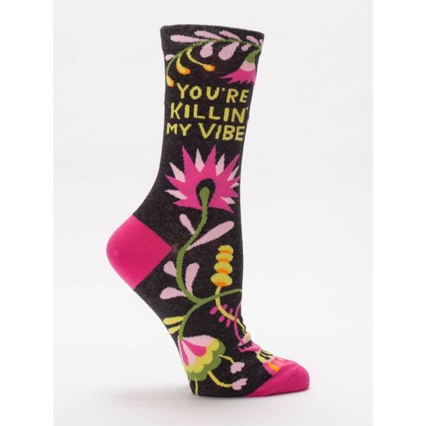 Blue Q You're Killin' My Vibe Women's Crew Socks