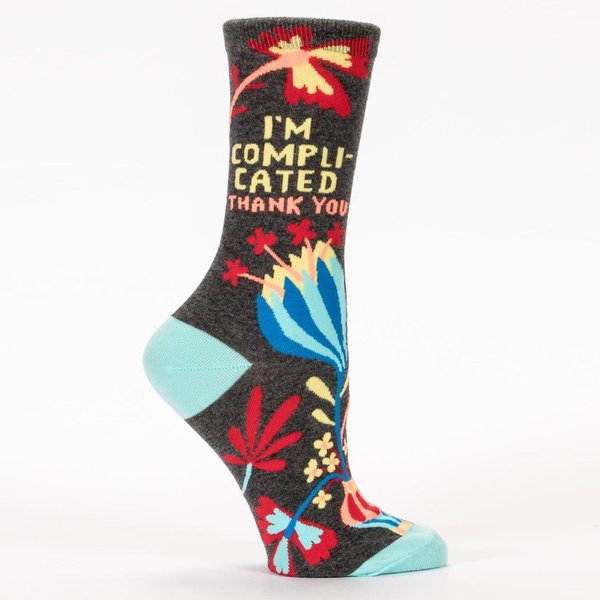 Blue Q  I'm Complicated. Thank You. Women's Crew Socks