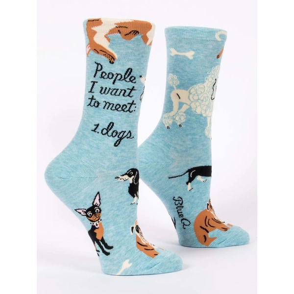 Blue Q People To Meet: Dogs Women's Crew Socks