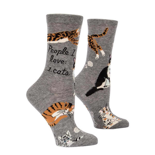 Blue Q People I Love: Cats Women's Crew Socks